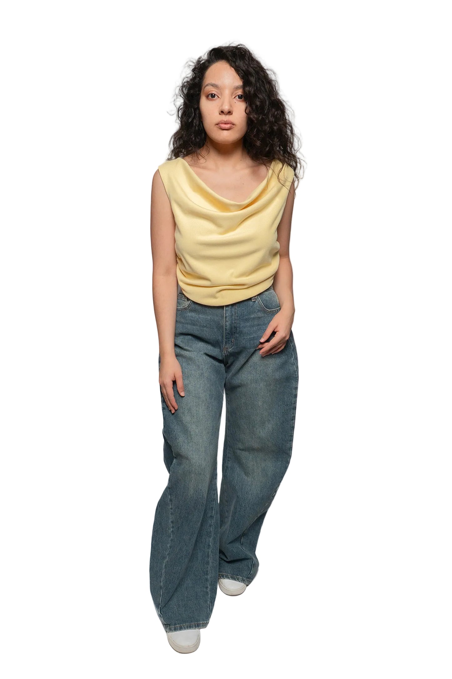 Blusa cowl neck