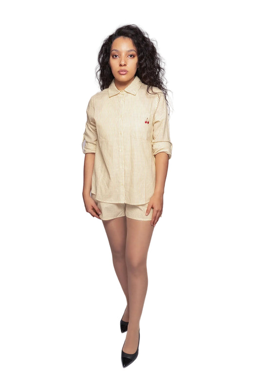 Camisa rayada casual Cherry
