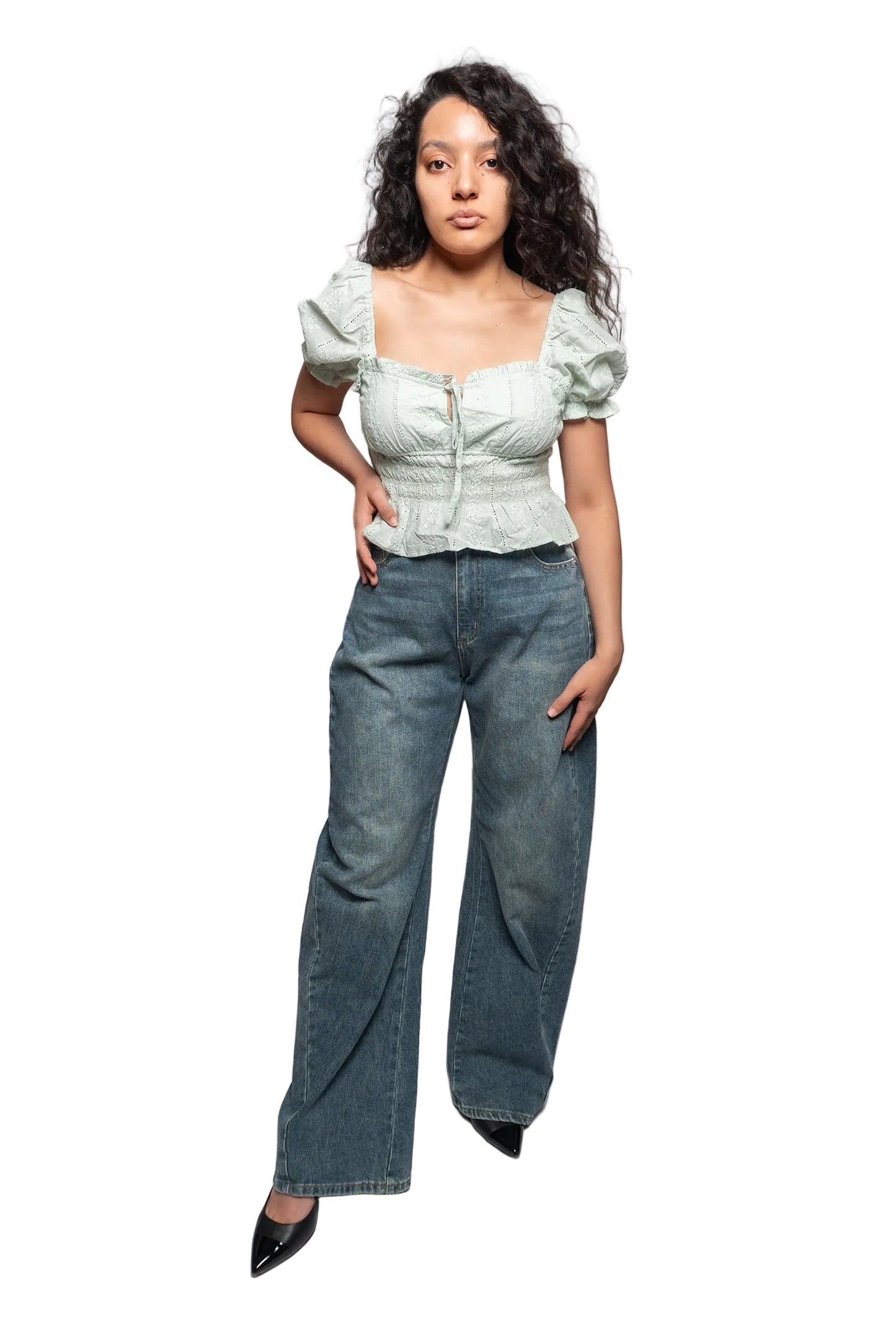 Blusa estilo cottage