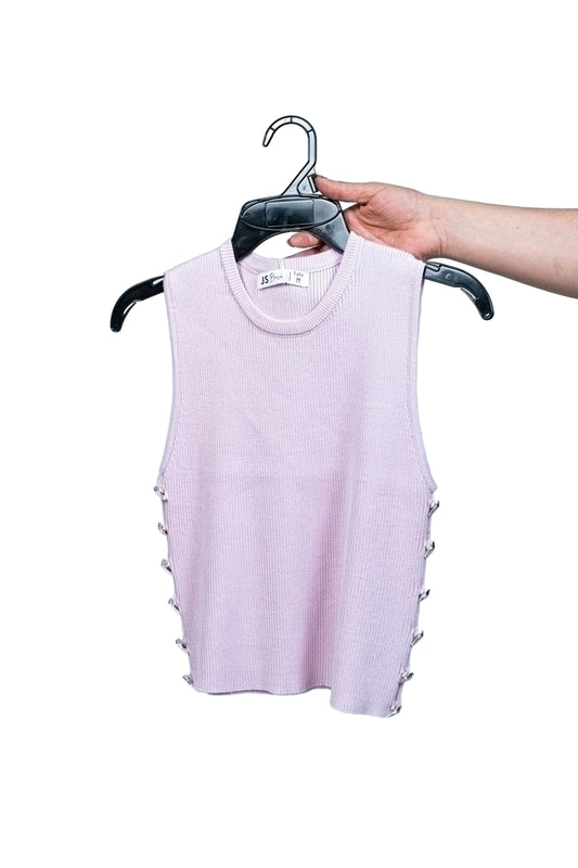 Blusa de tejido con aplicaciones laterales