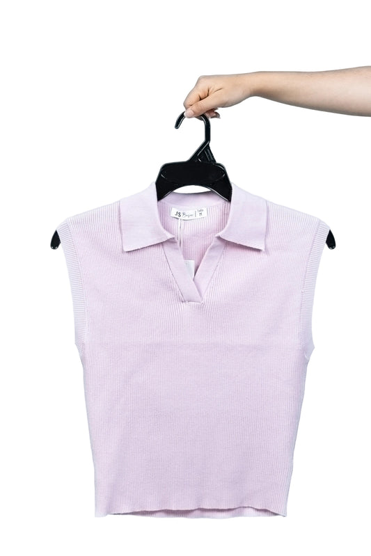 Blusa de tejido cuello polo
