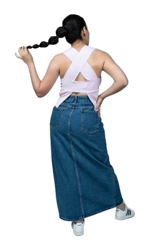 Blusa con espalda cruzada